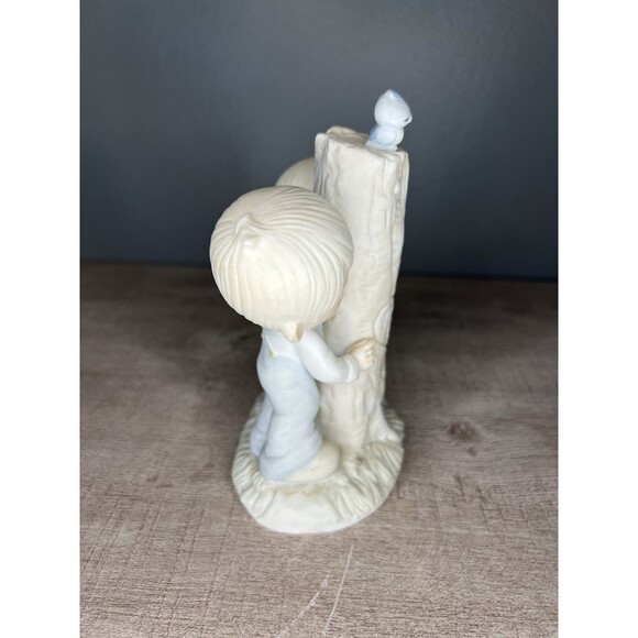 Precious Moments Thee I Love Figurine E-3116 I Love You Boy Girl Tree Hourglass - Picture 4 of 6